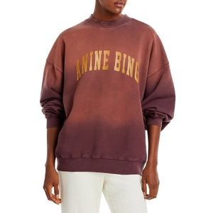 Anine Bing Brown Rust Gradient Logo Sweatshirt